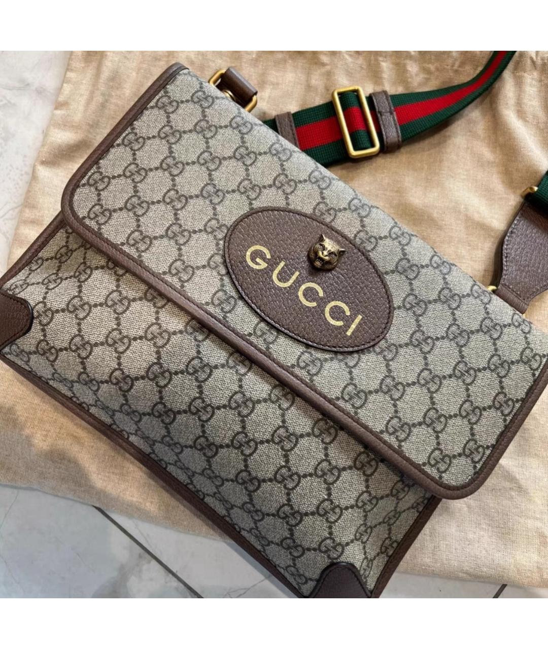 GUCCI Коричневая сумка на плечо, фото 4