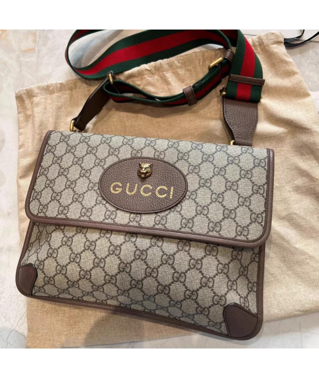 GUCCI Коричневая сумка на плечо, фото 3