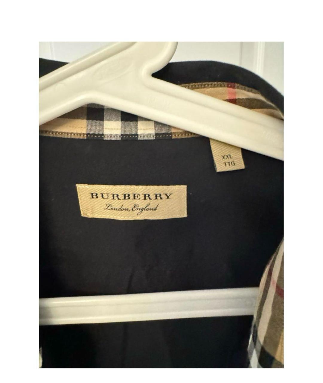 BURBERRY Черная хлопковая кэжуал рубашка, фото 3