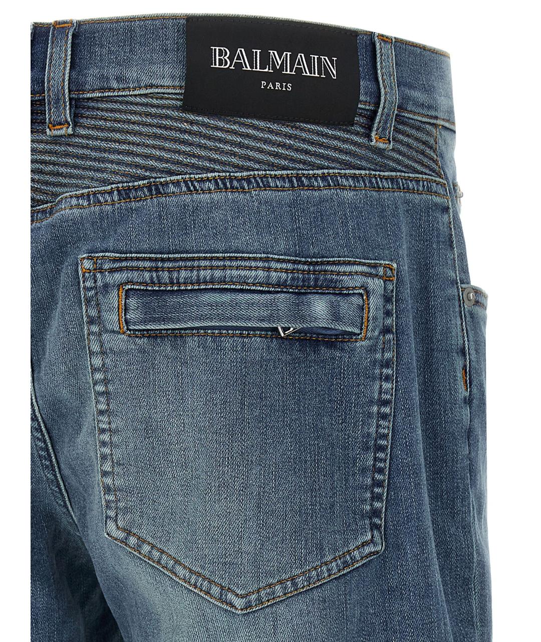 BALMAIN Синие прямые джинсы, фото 4