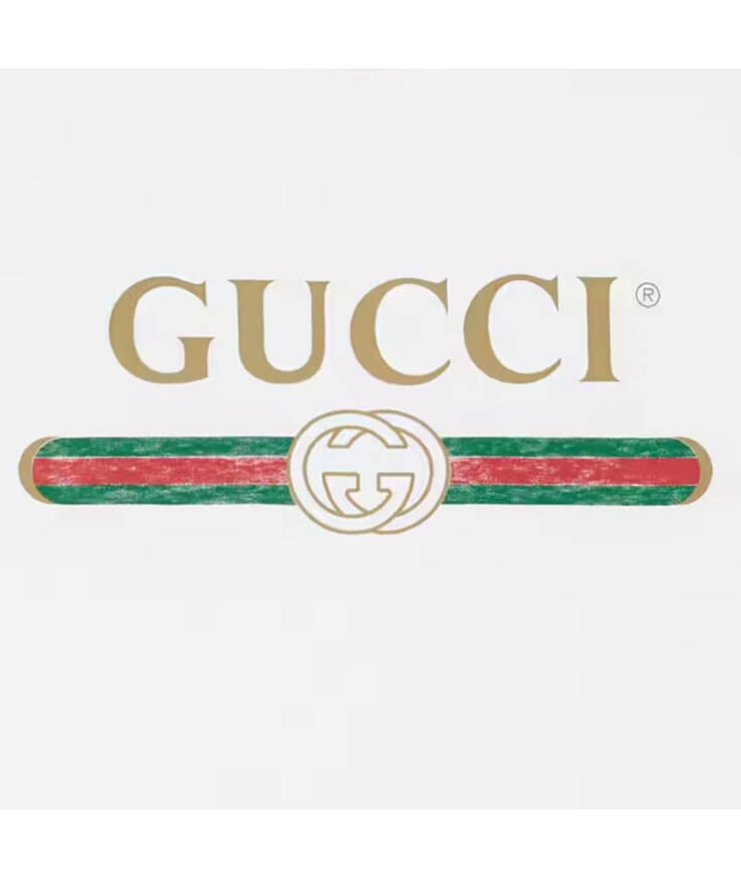 GUCCI Белая хлопковая футболка, фото 2