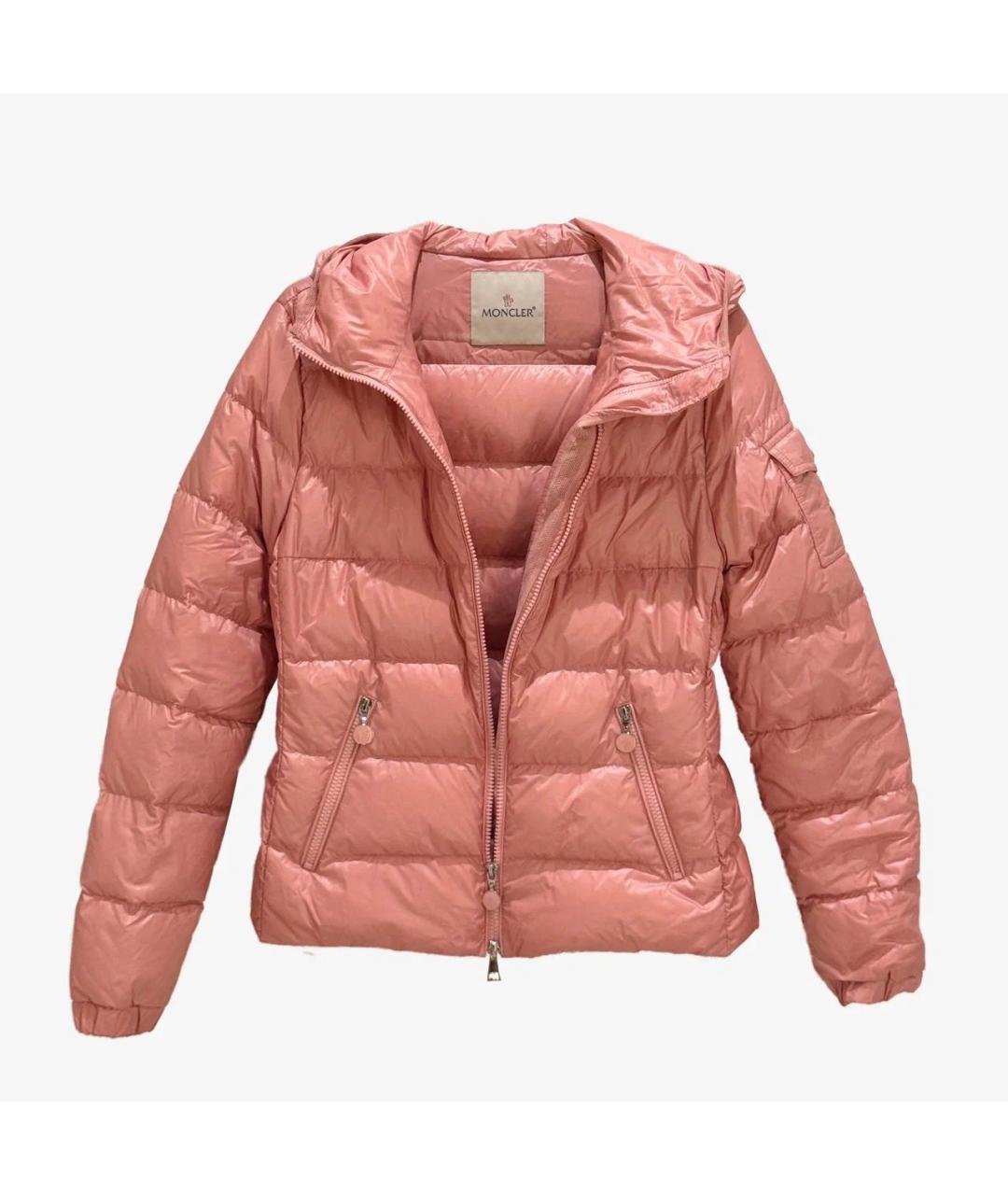 MONCLER Розовый пуховик, фото 2