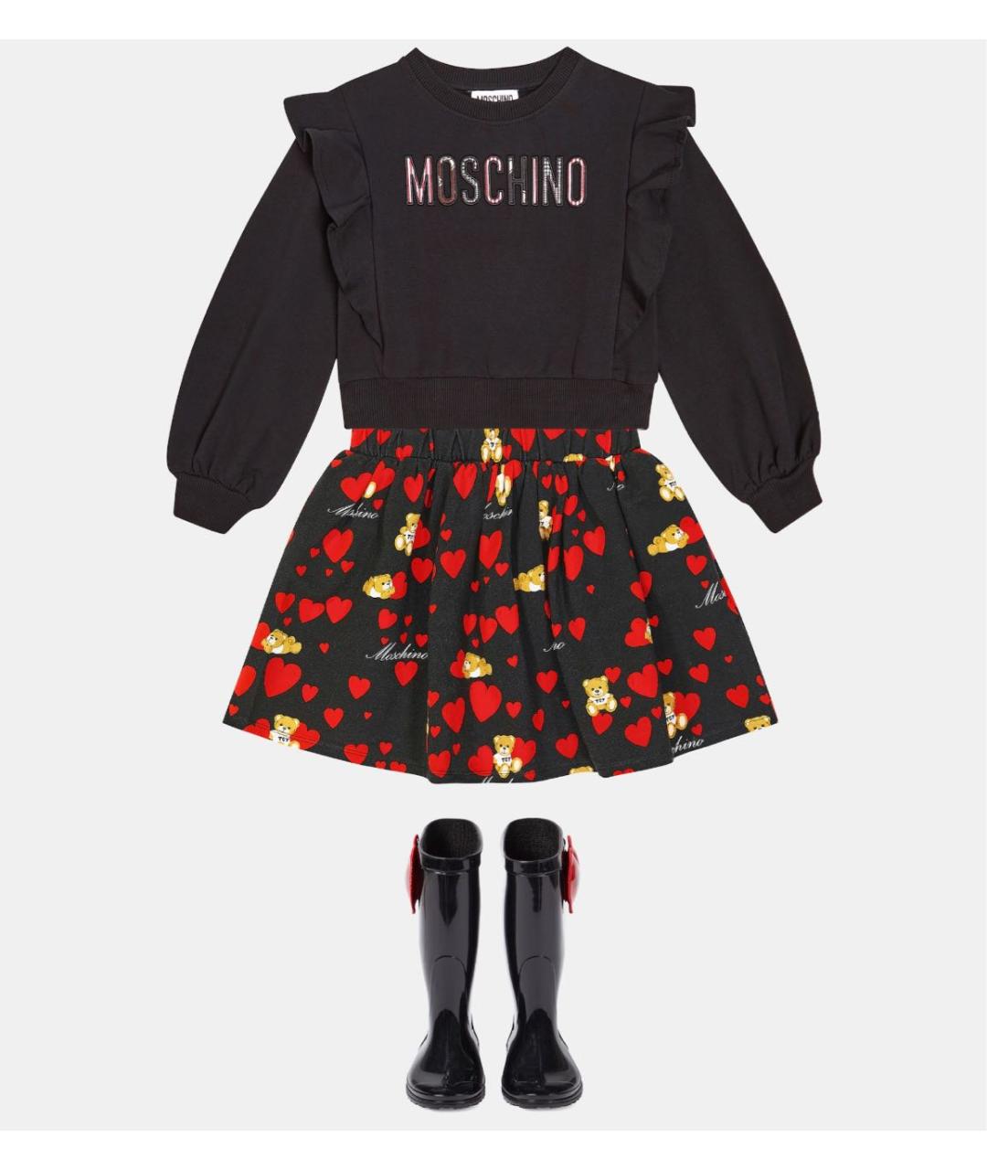 MOSCHINO KIDS Черные сапоги, фото 5