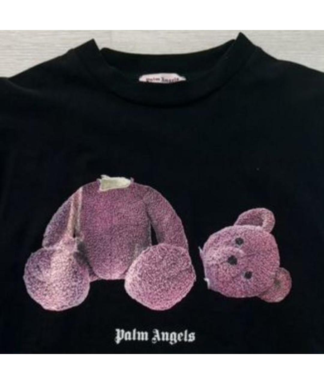 PALM ANGELS Черная хлопковая футболка, фото 2