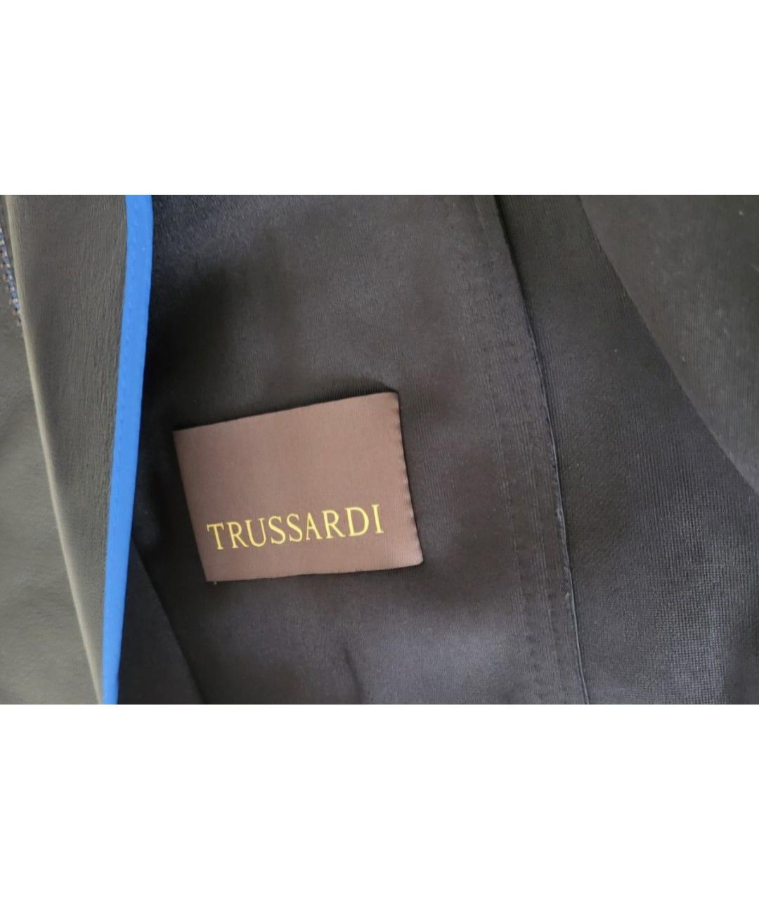 TRUSSARDI Коричневая кожаная куртка, фото 8