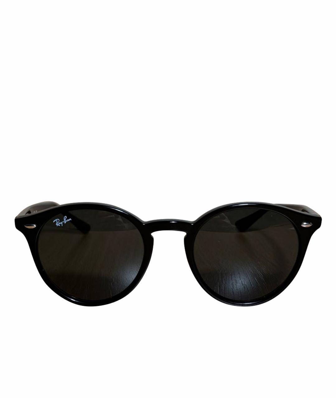 RAY BAN Черные пластиковые солнцезащитные очки, фото 1