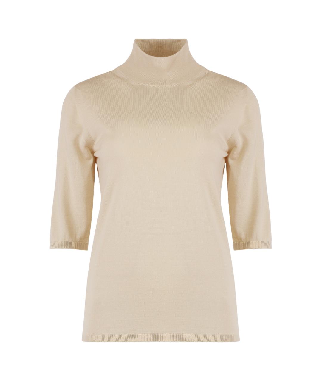 MAX MARA Бежевый шерстяной джемпер / свитер, фото 1