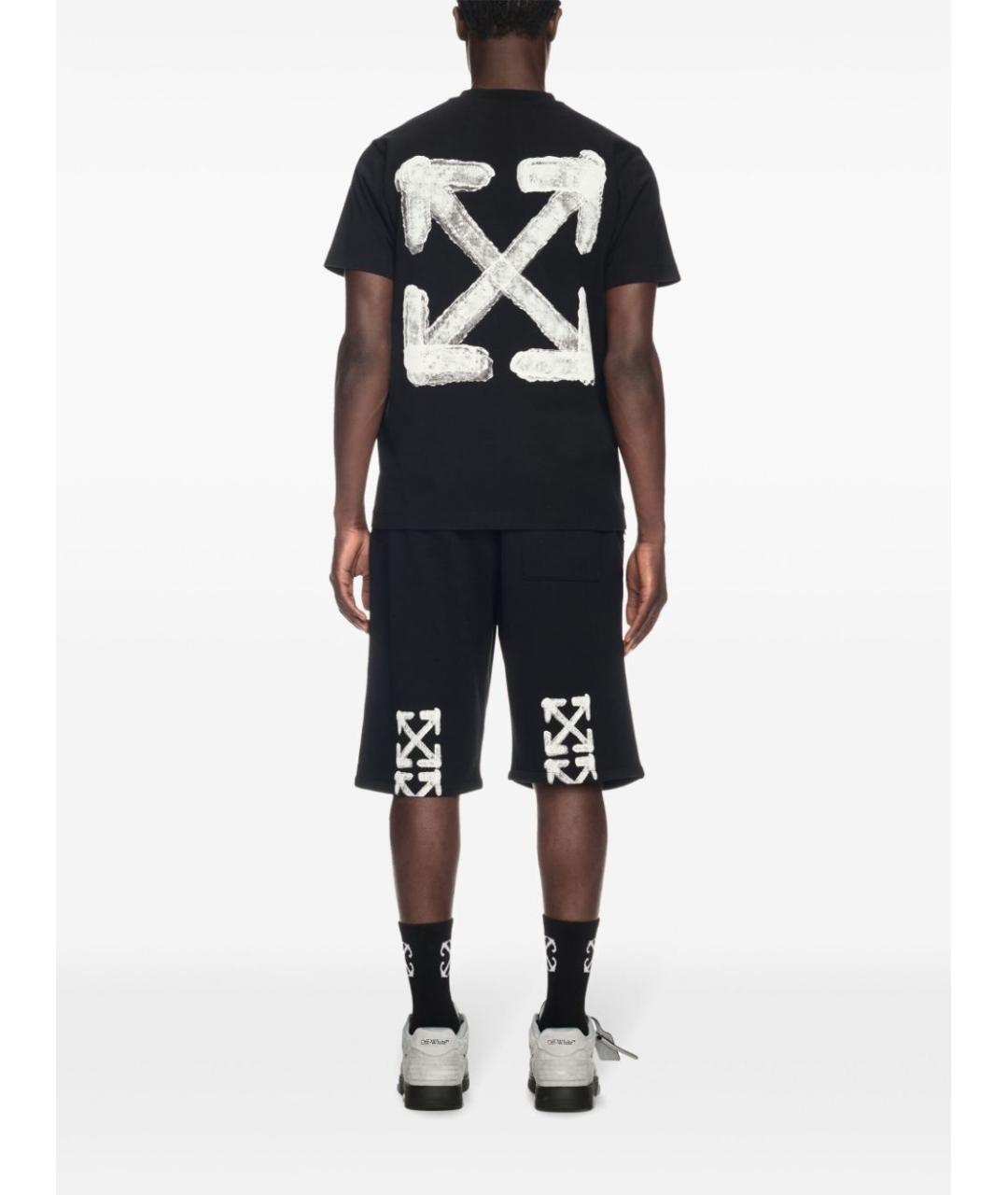 OFF-WHITE Черная хлопковая футболка, фото 5