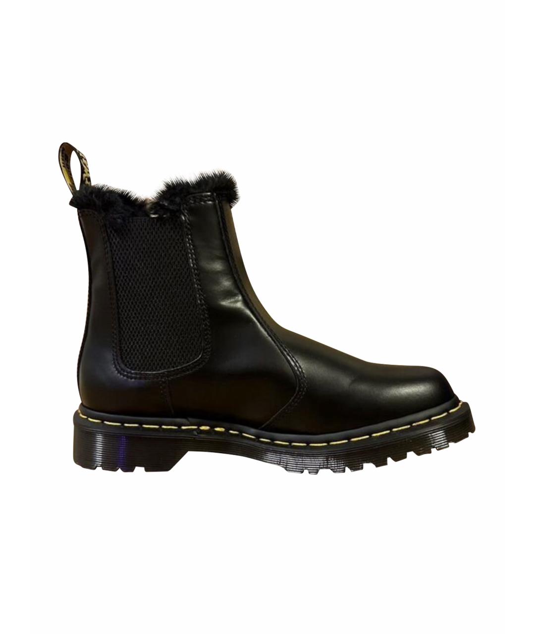 DR. MARTENS Черные кожаные ботинки, фото 1