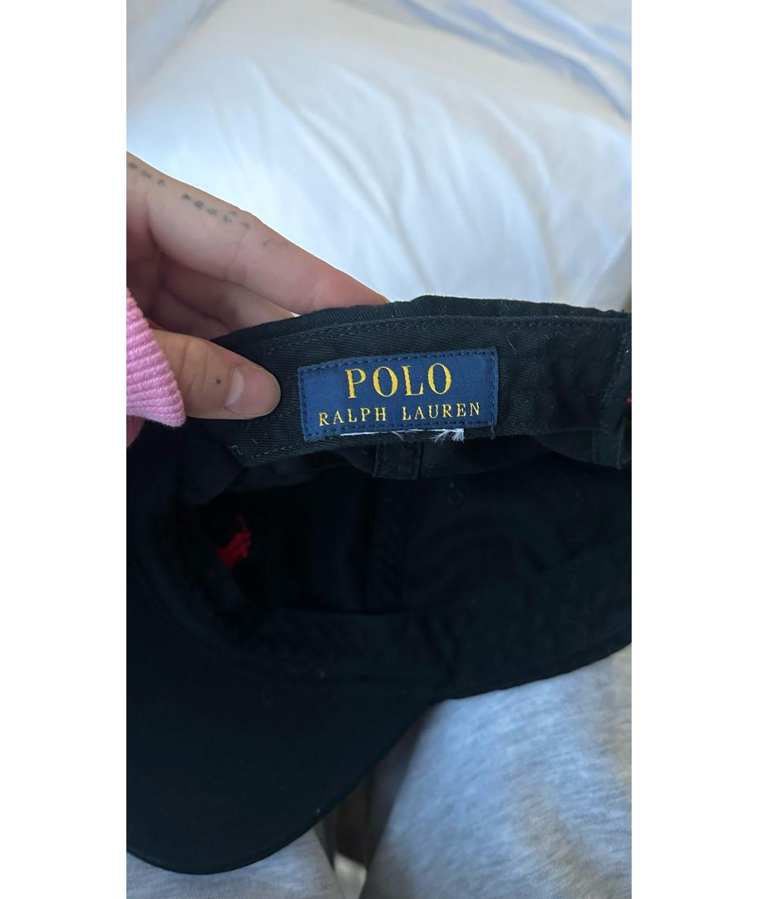 POLO RALPH LAUREN Черная хлопковая кепка/бейсболка, фото 6