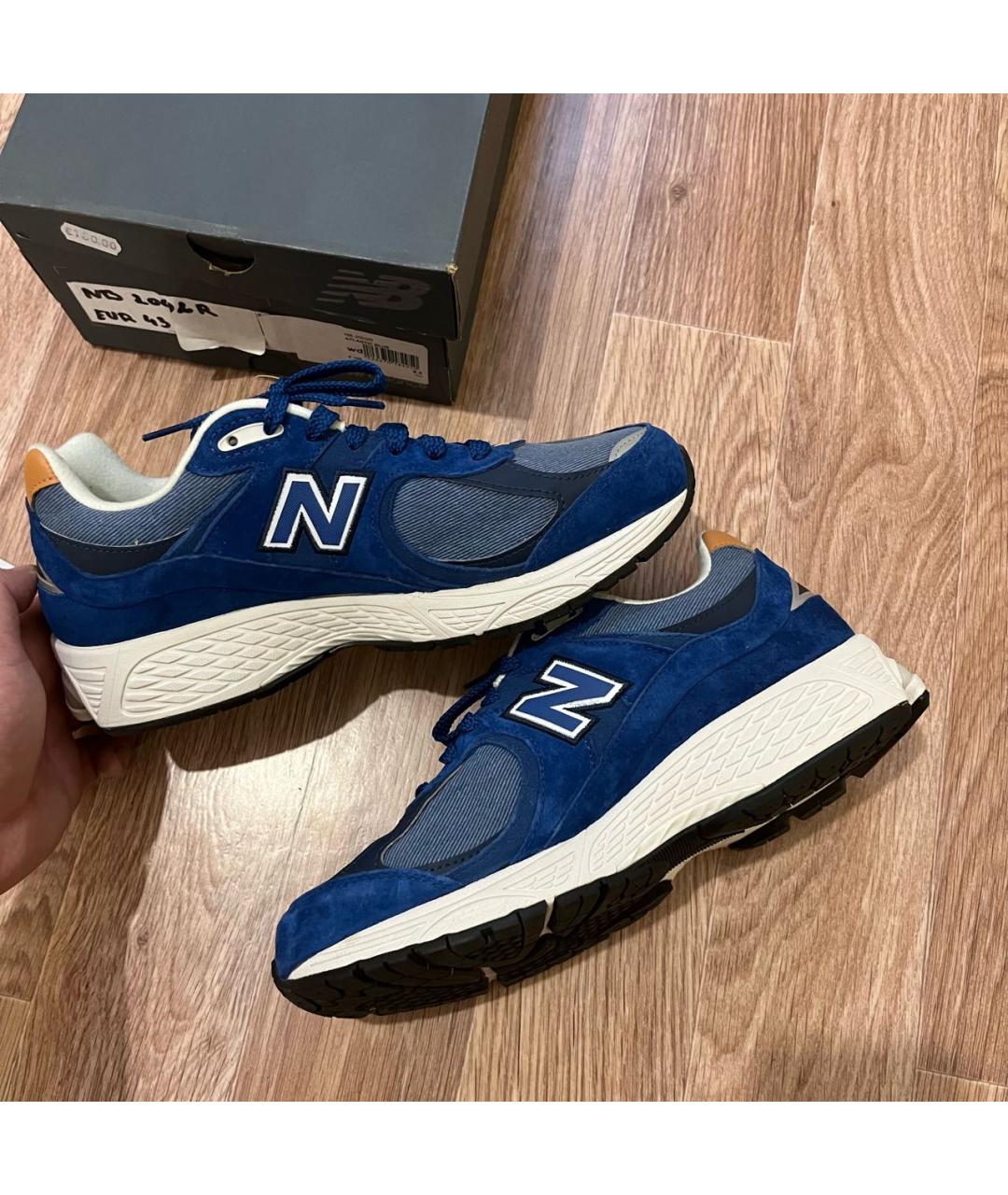 NEW BALANCE Синие замшевые низкие кроссовки / кеды, фото 2