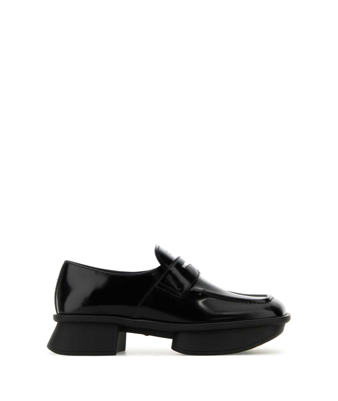 PRADA Черные кожаные лоферы, фото 1