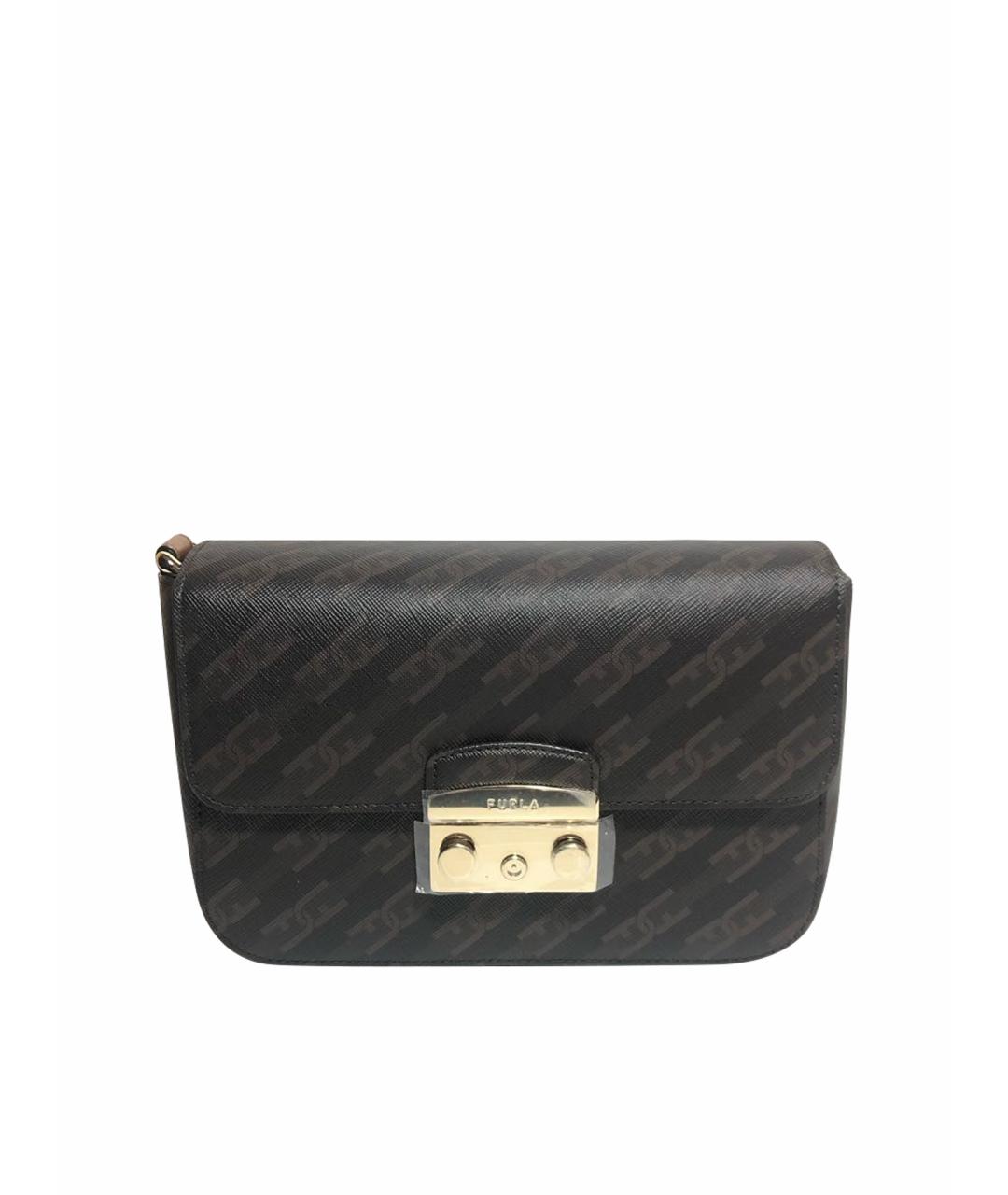 FURLA Коричневая кожаная сумка через плечо, фото 1