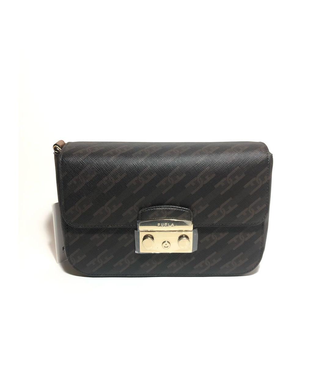 FURLA Коричневая кожаная сумка через плечо, фото 9