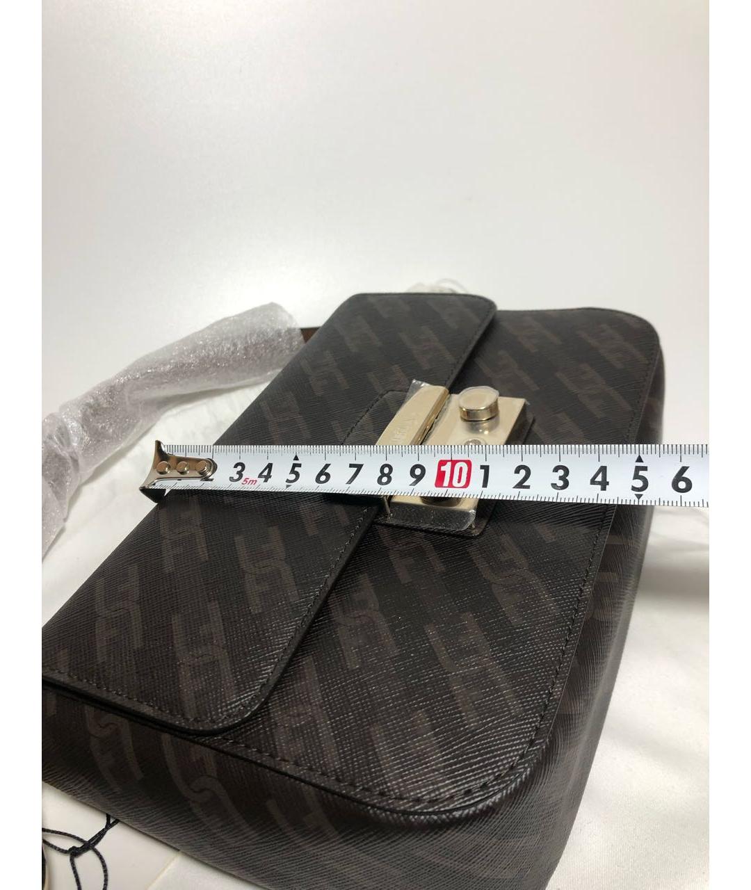 FURLA Коричневая кожаная сумка через плечо, фото 8