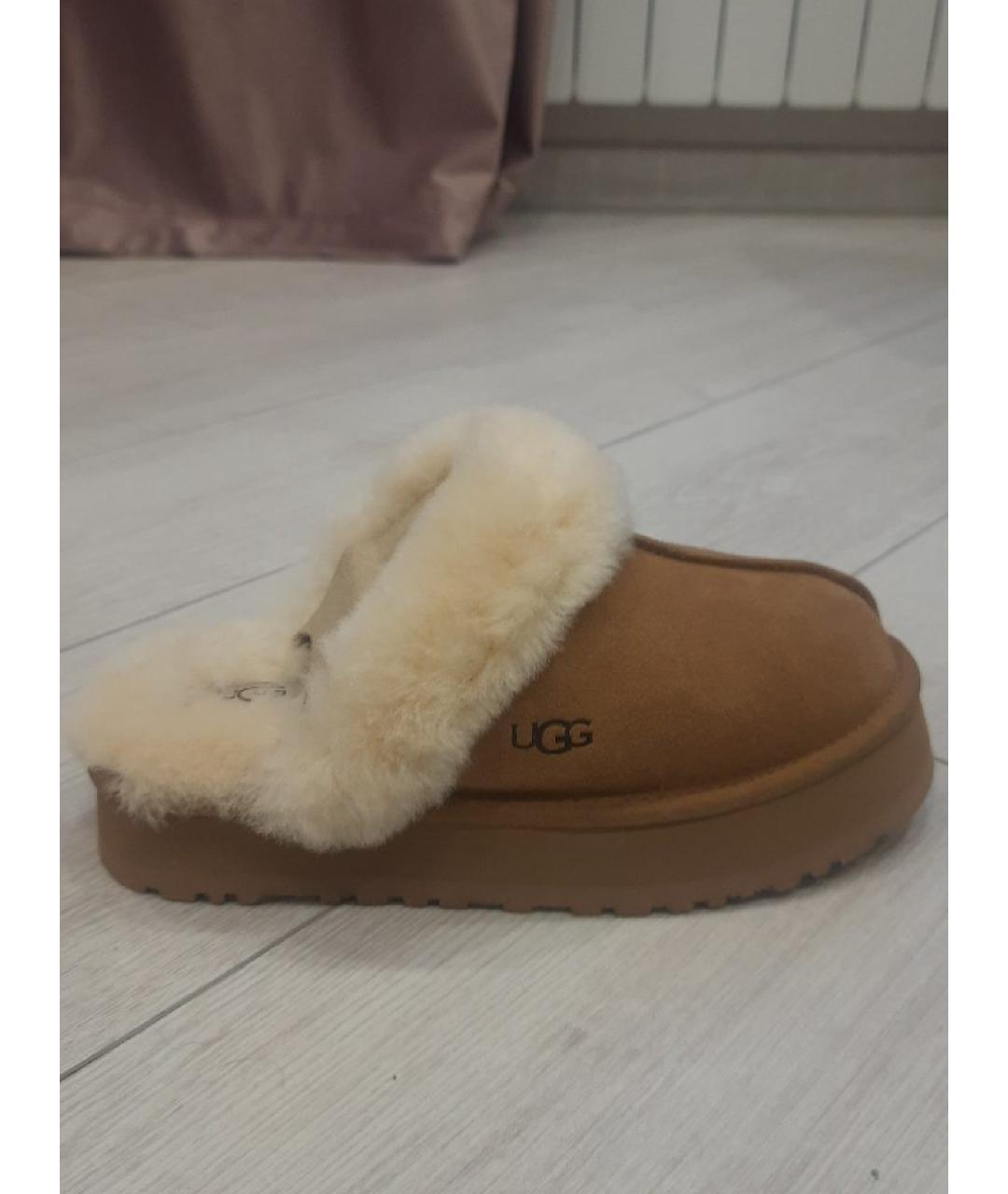 UGG AUSTRALIA Коричневые замшевые мюли, фото 6