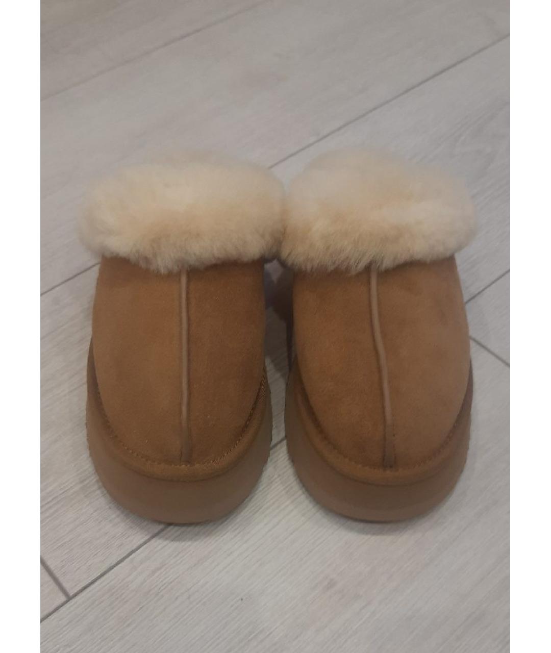 UGG AUSTRALIA Коричневые замшевые мюли, фото 2