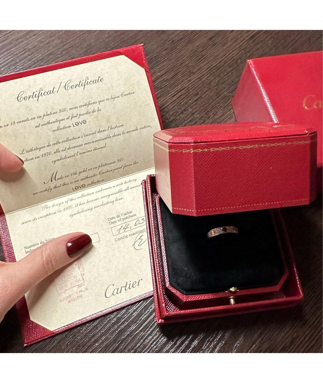 CARTIER Золотое кольцо из розового золота, фото 4