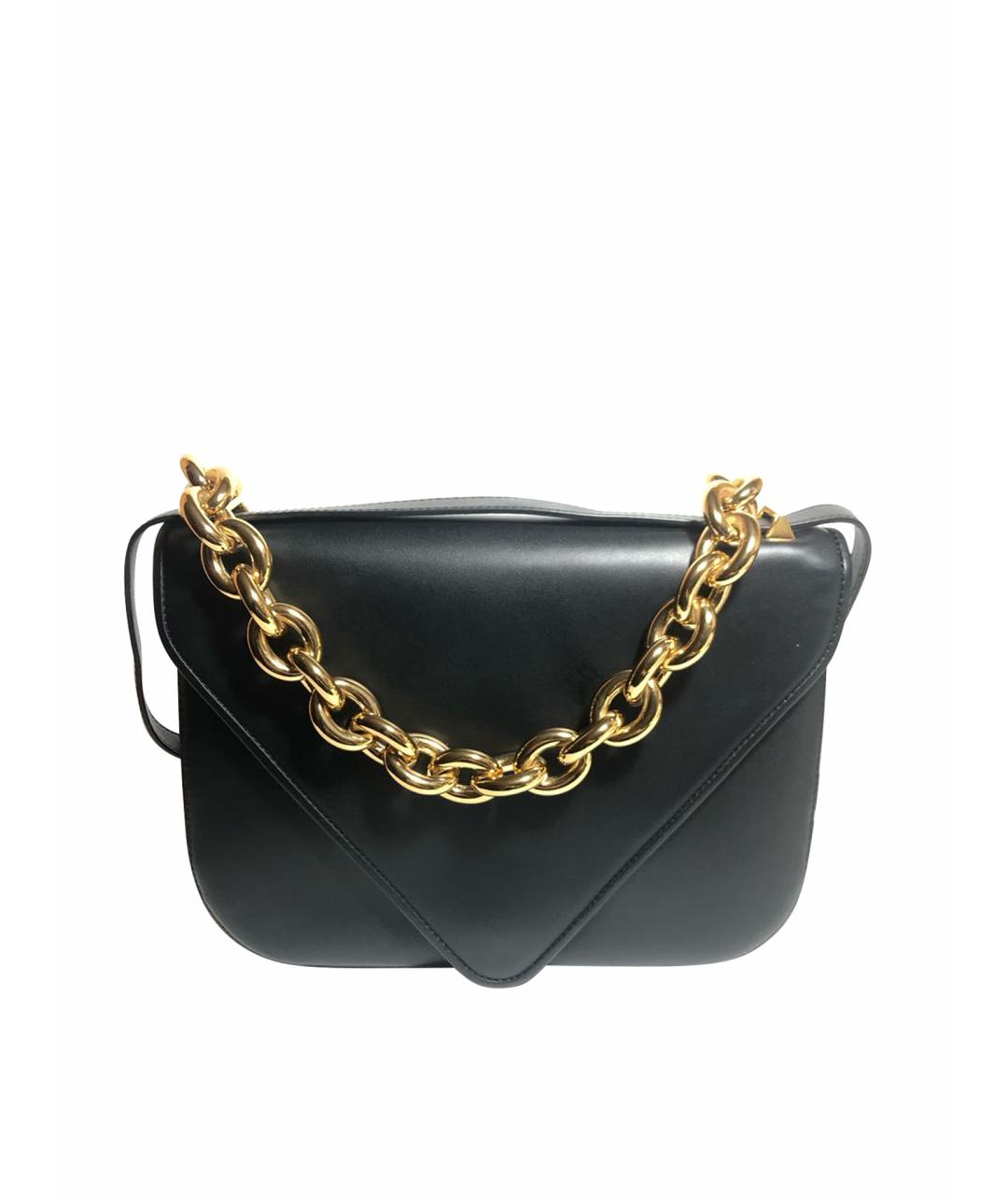BOTTEGA VENETA Черная кожаная сумка через плечо, фото 1