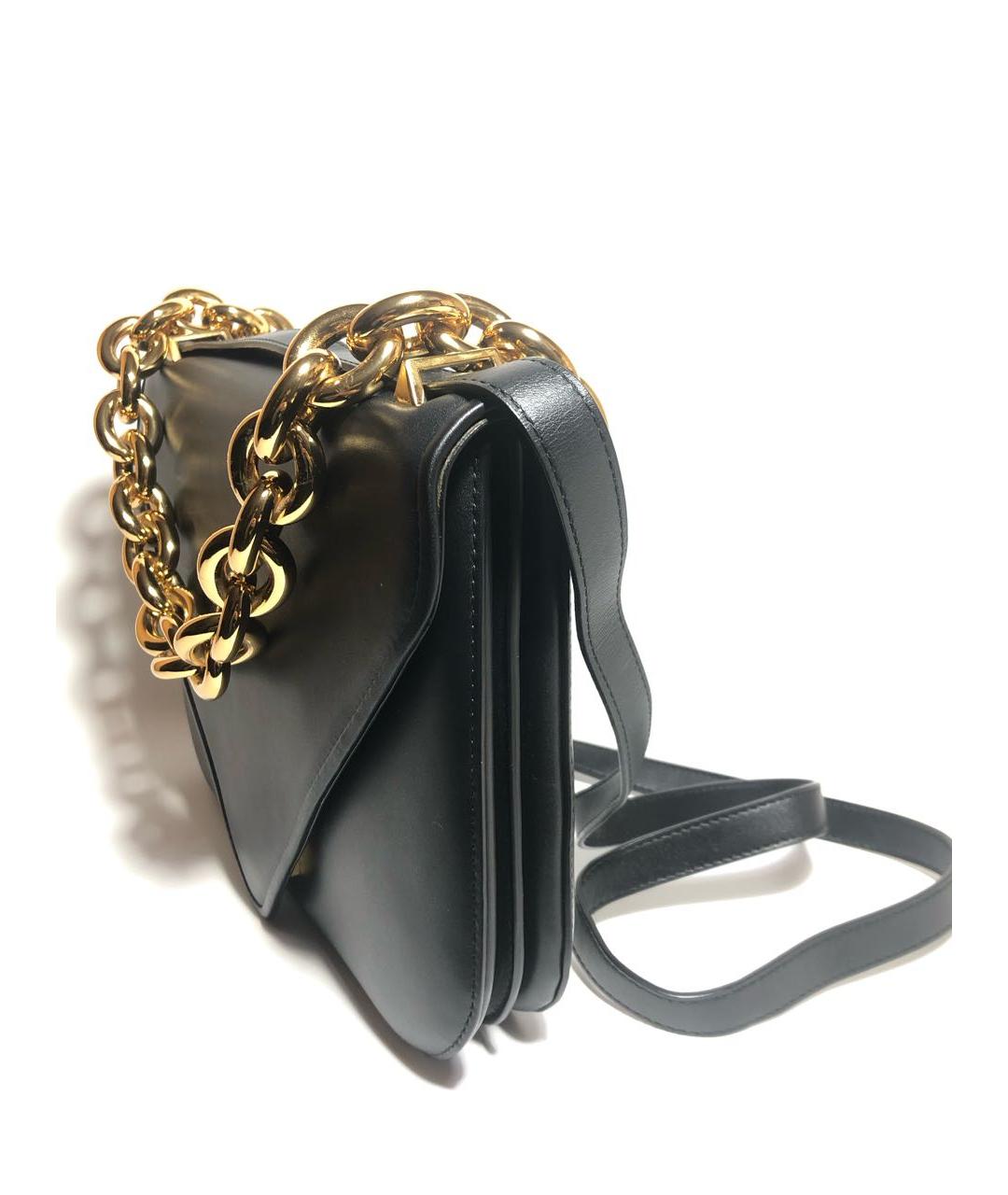 BOTTEGA VENETA Черная кожаная сумка через плечо, фото 2