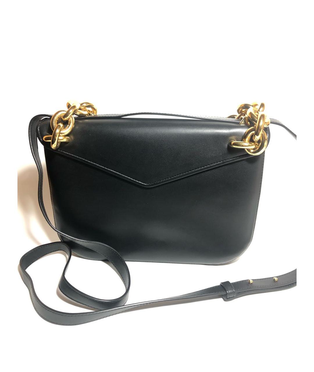 BOTTEGA VENETA Черная кожаная сумка через плечо, фото 3
