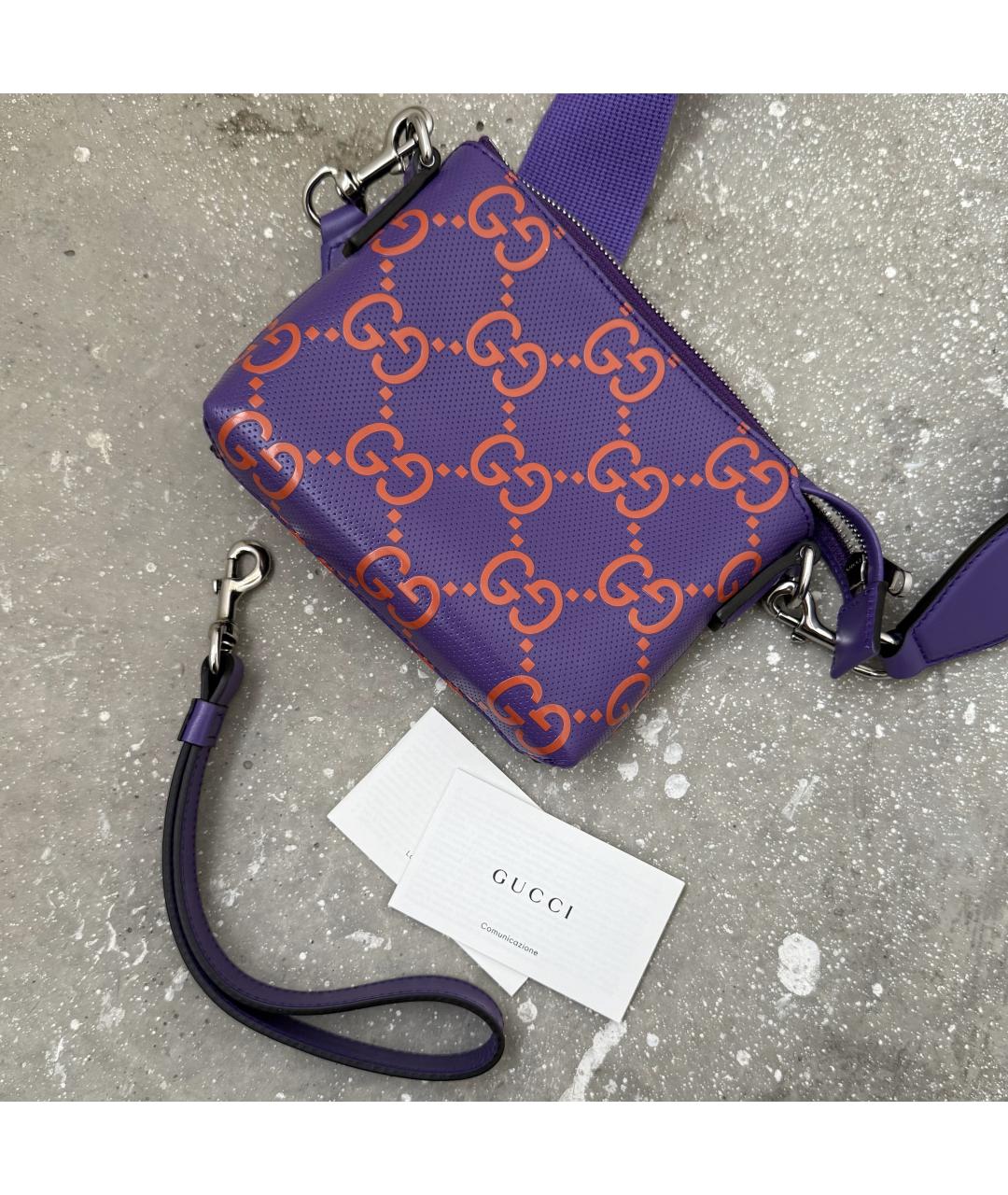 GUCCI Фиолетовая сумка на плечо, фото 6