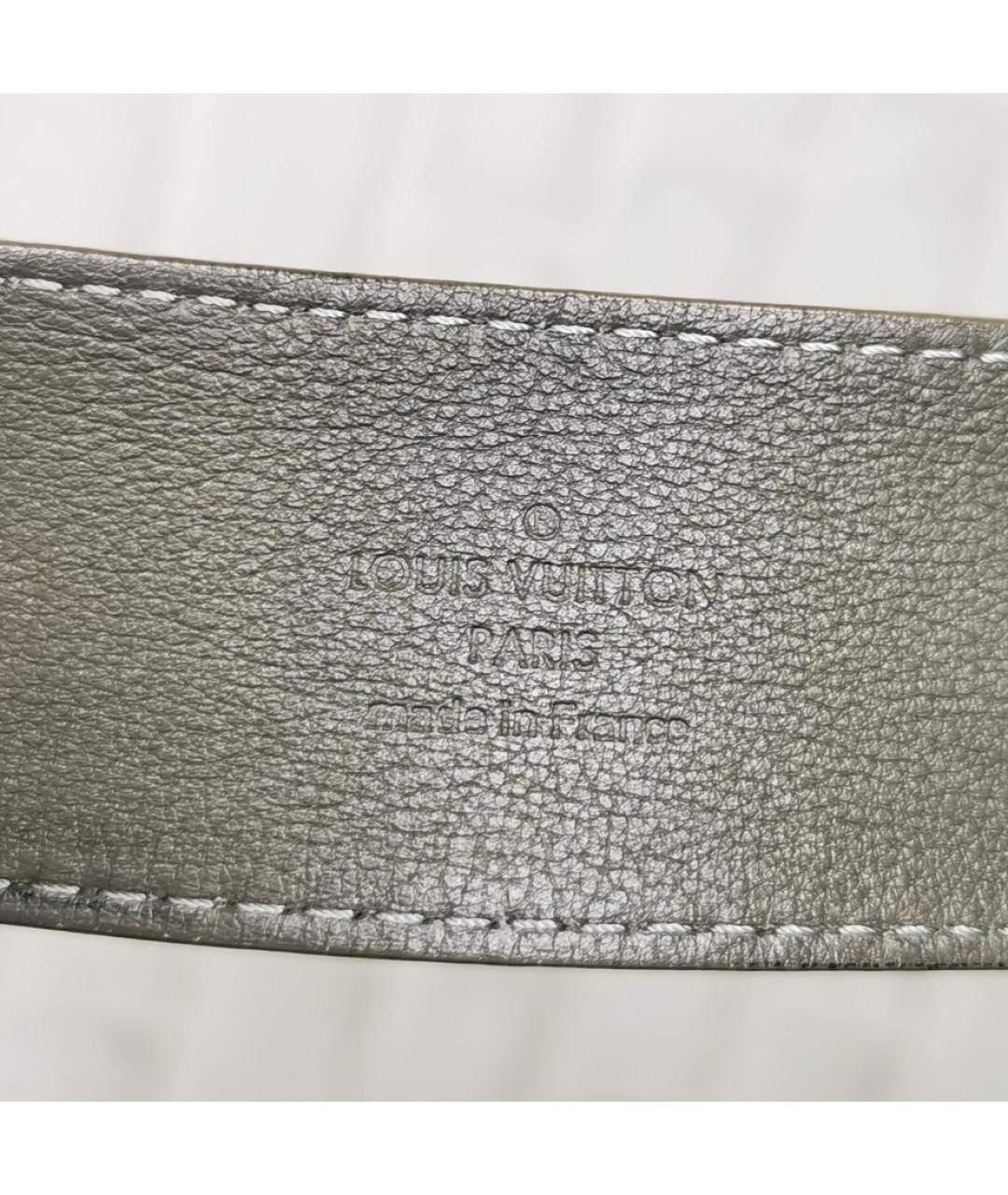 LOUIS VUITTON Золотой кожаный ремень, фото 3