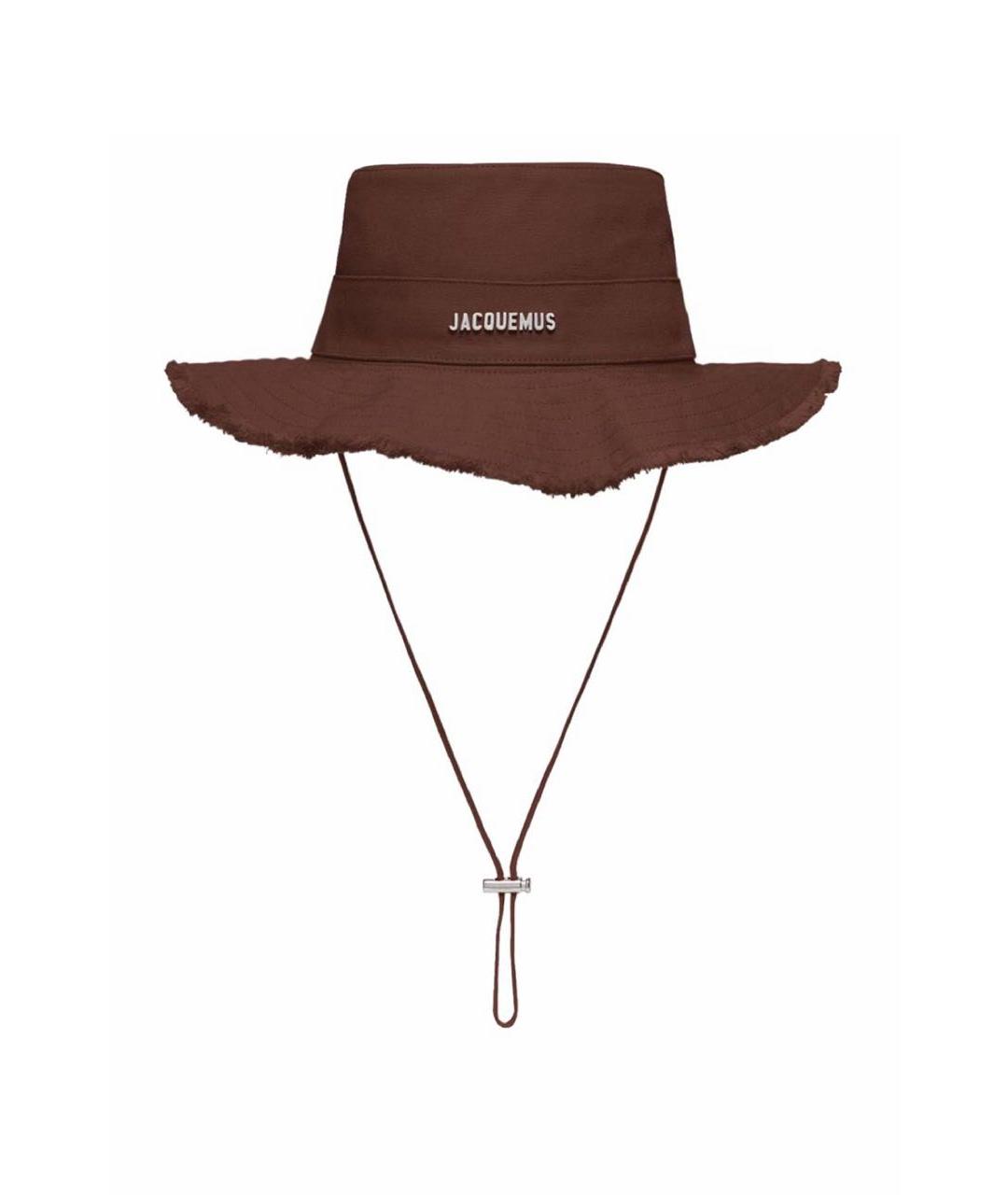 JACQUEMUS Коричневая хлопковая панама, фото 1