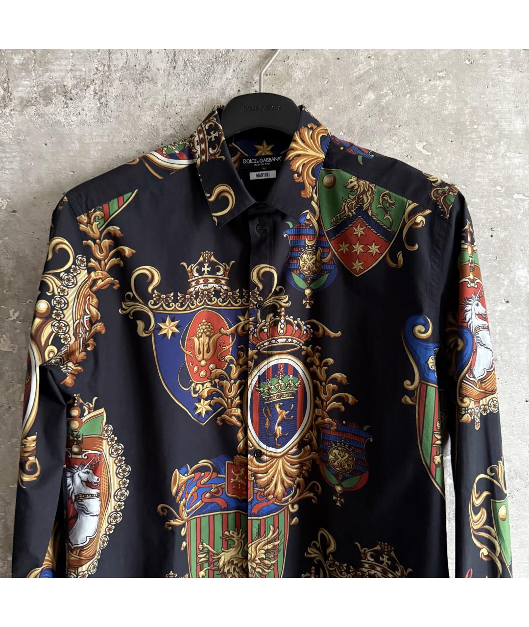 DOLCE&GABBANA Черная хлопковая кэжуал рубашка, фото 6