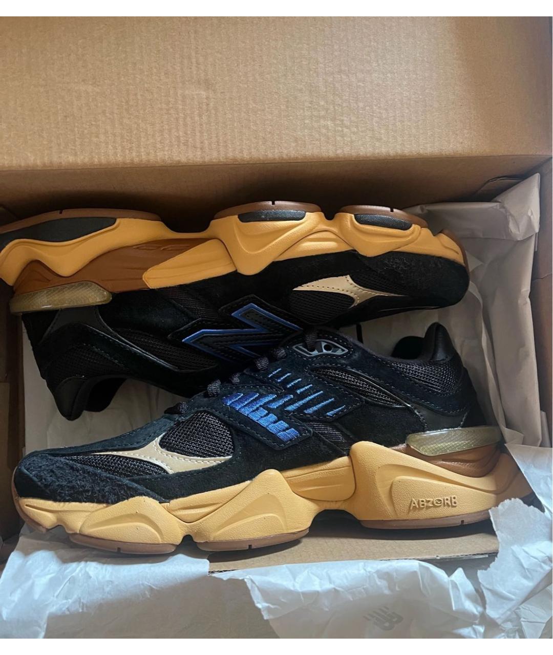 NEW BALANCE Черные замшевые низкие кроссовки / кеды, фото 4