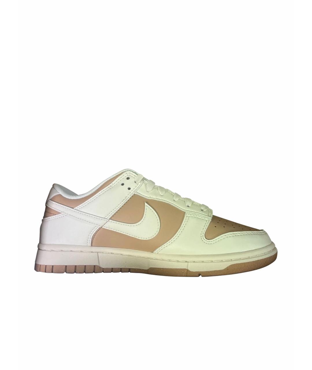NIKE Бежевые кроссовки из искусственной кожи, фото 2