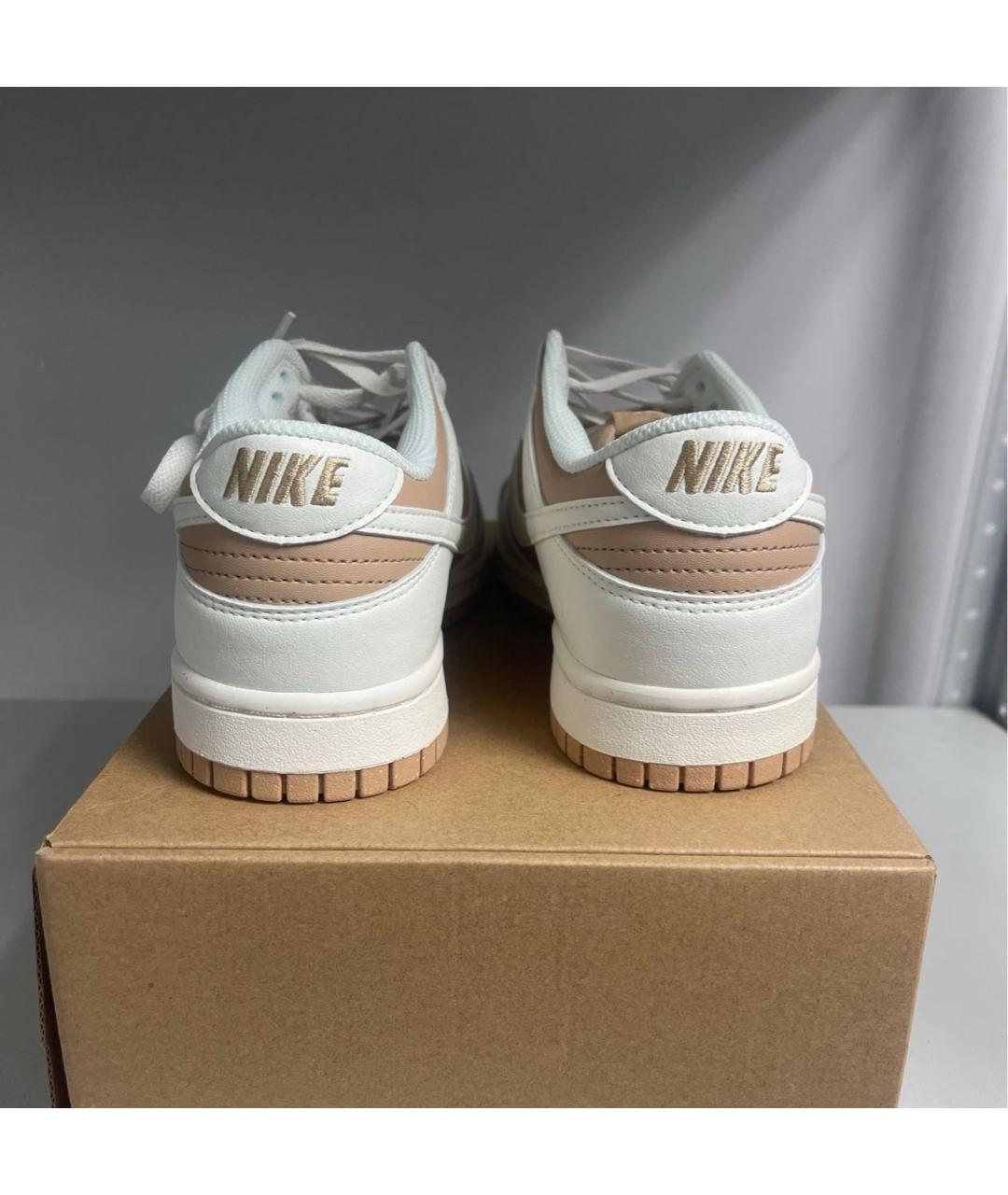 NIKE Бежевые кроссовки из искусственной кожи, фото 4