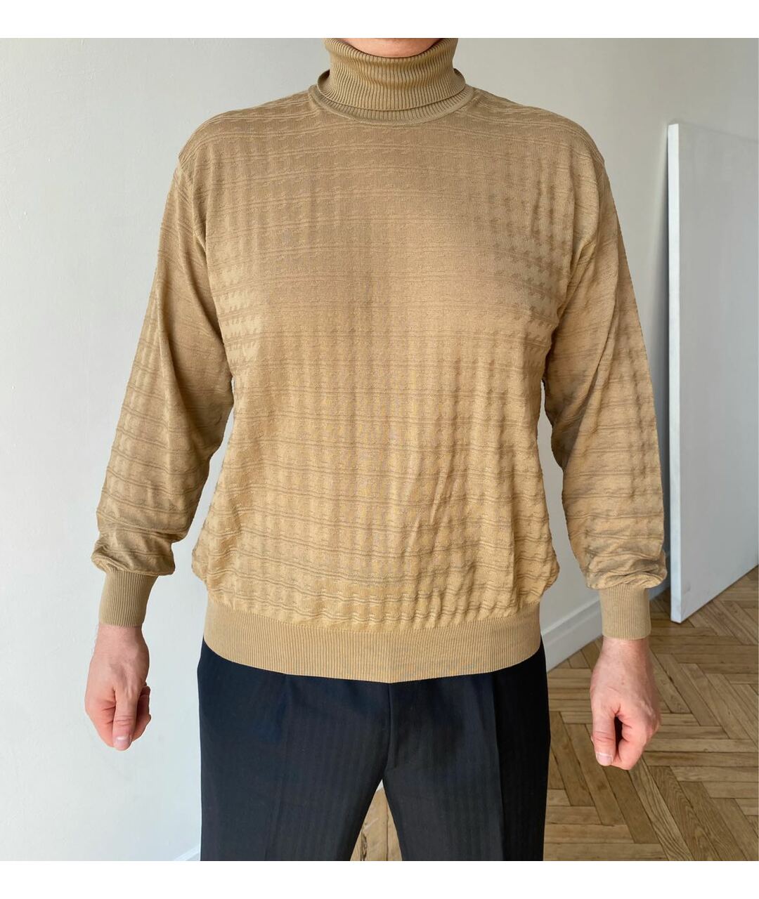 BRIONI Коричневая кашемировая водолазка, фото 6