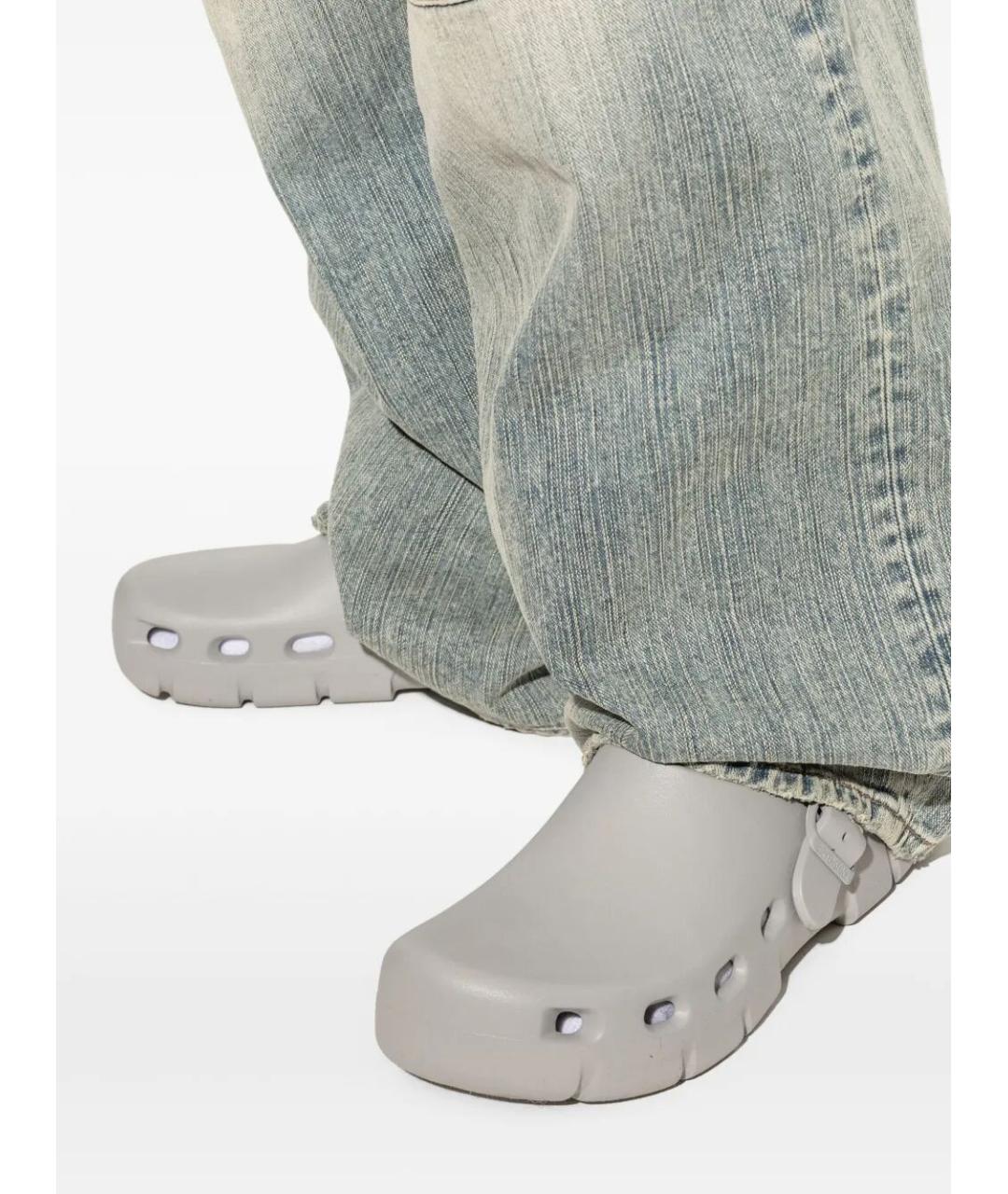 BIRKENSTOCK Антрацитовые бархатные шлепанцы, фото 2