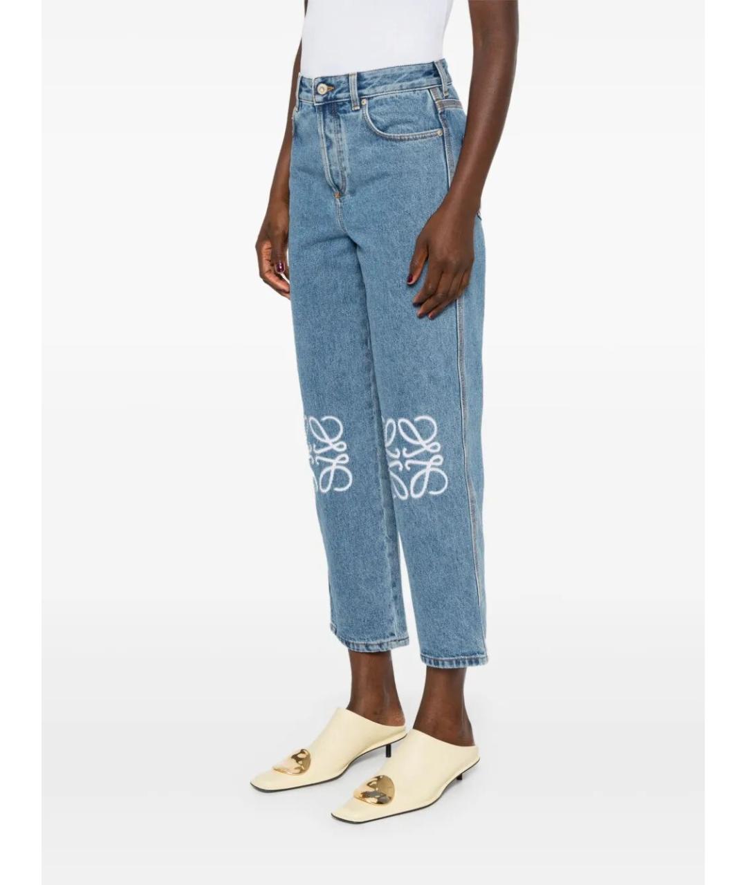 LOEWE Голубые хлопковые прямые джинсы, фото 2