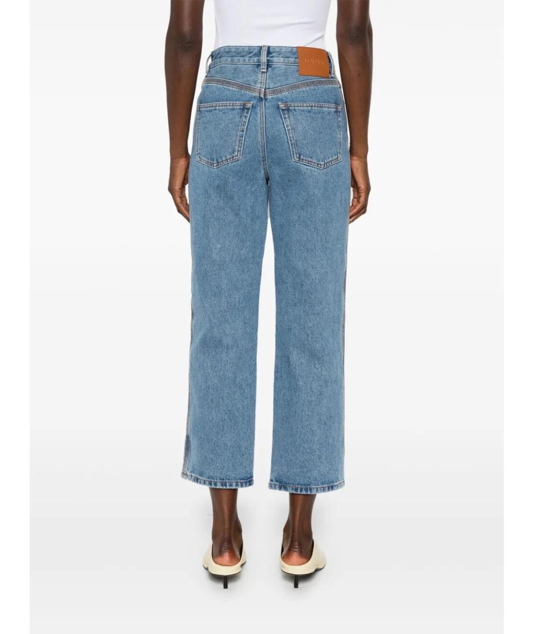 LOEWE Голубые хлопковые прямые джинсы, фото 3