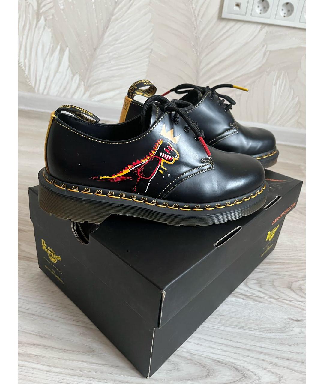 DR. MARTENS Черные кожаные ботинки, фото 7