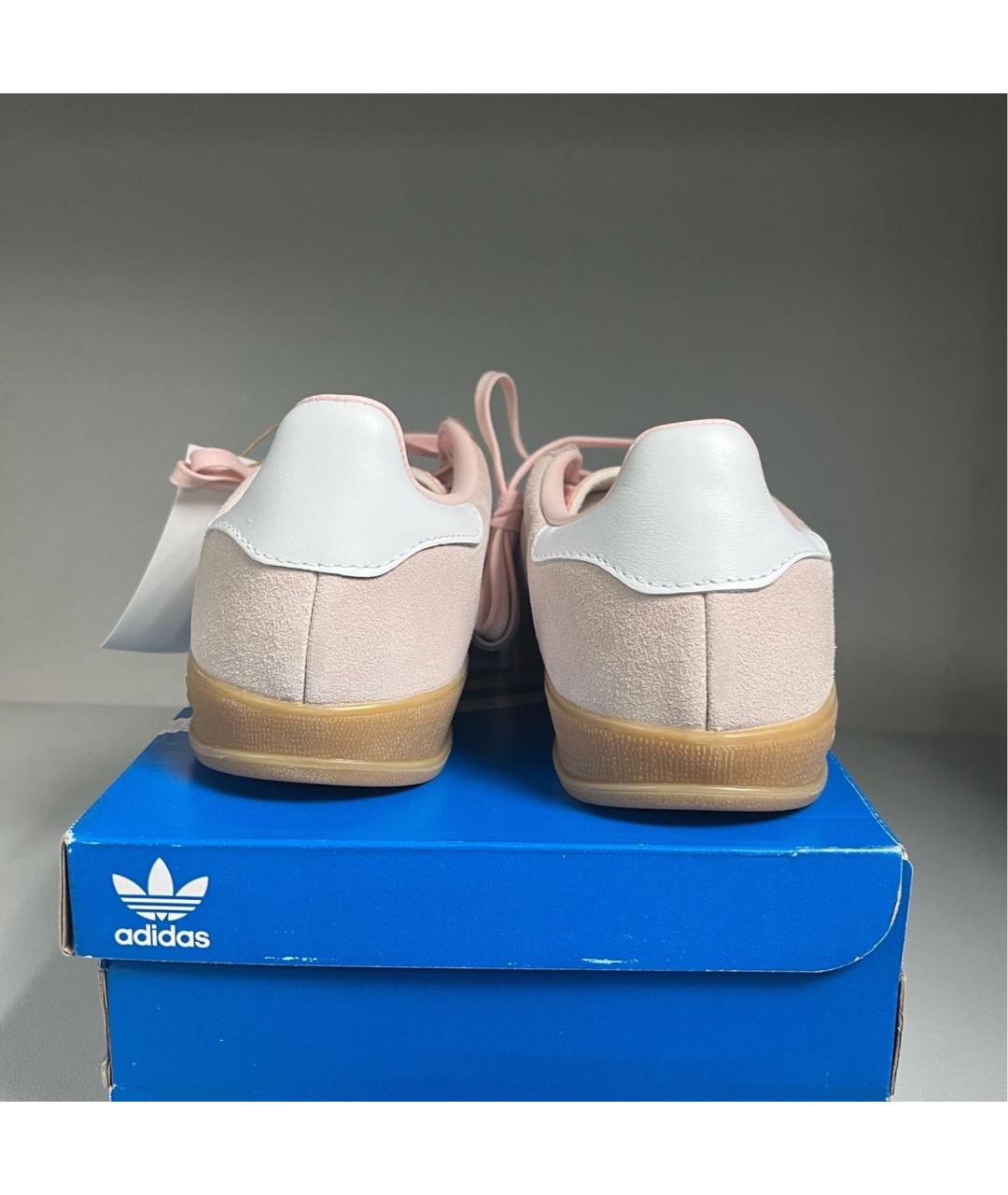 ADIDAS Розовые замшевые кроссовки, фото 4