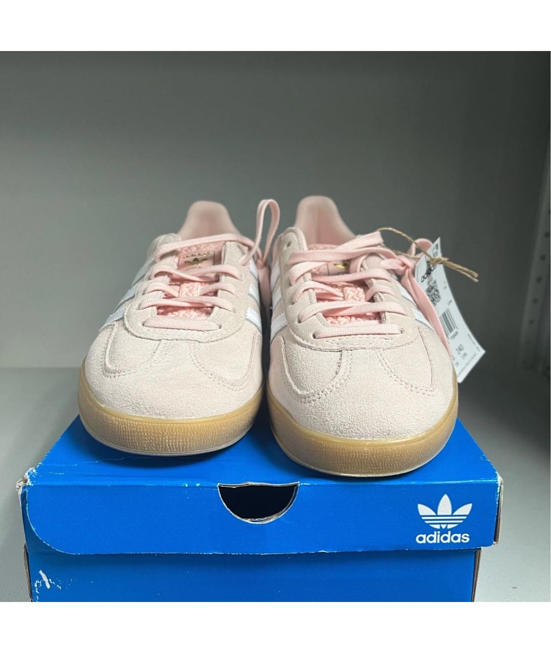 ADIDAS Розовые замшевые кроссовки, фото 3