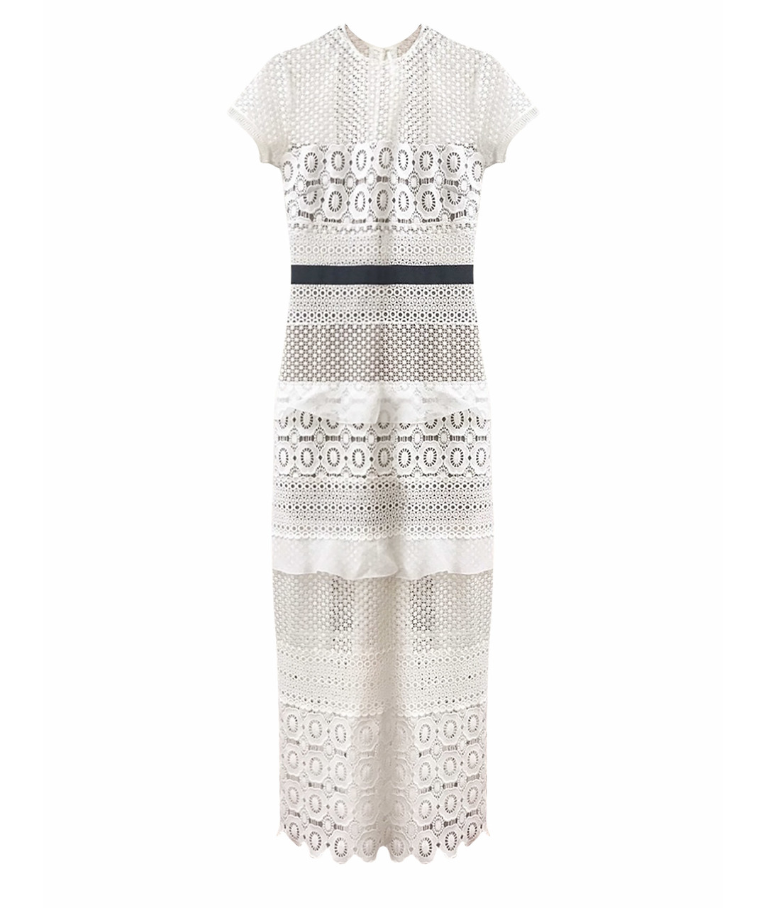 SELF-PORTRAIT Белое сетчатое вечернее платье, фото 1