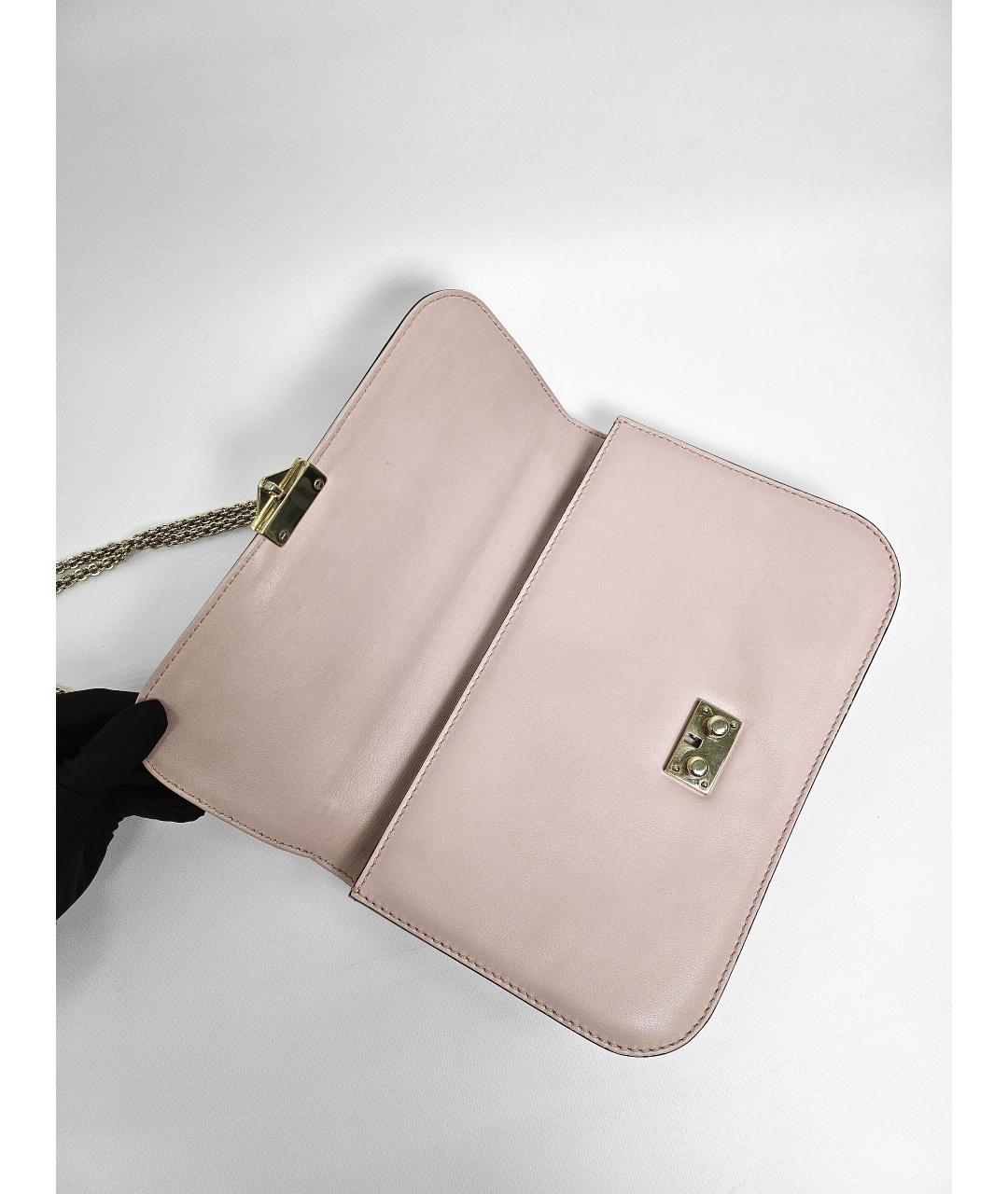 VALENTINO Розовая кожаная сумка через плечо, фото 7