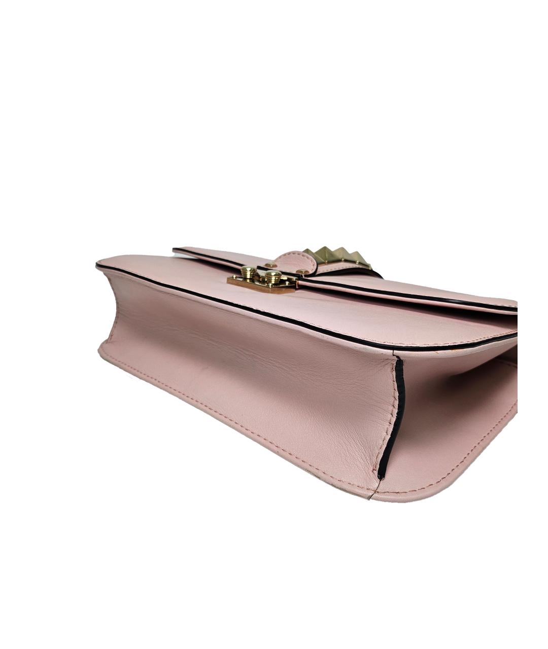VALENTINO Розовая кожаная сумка через плечо, фото 4