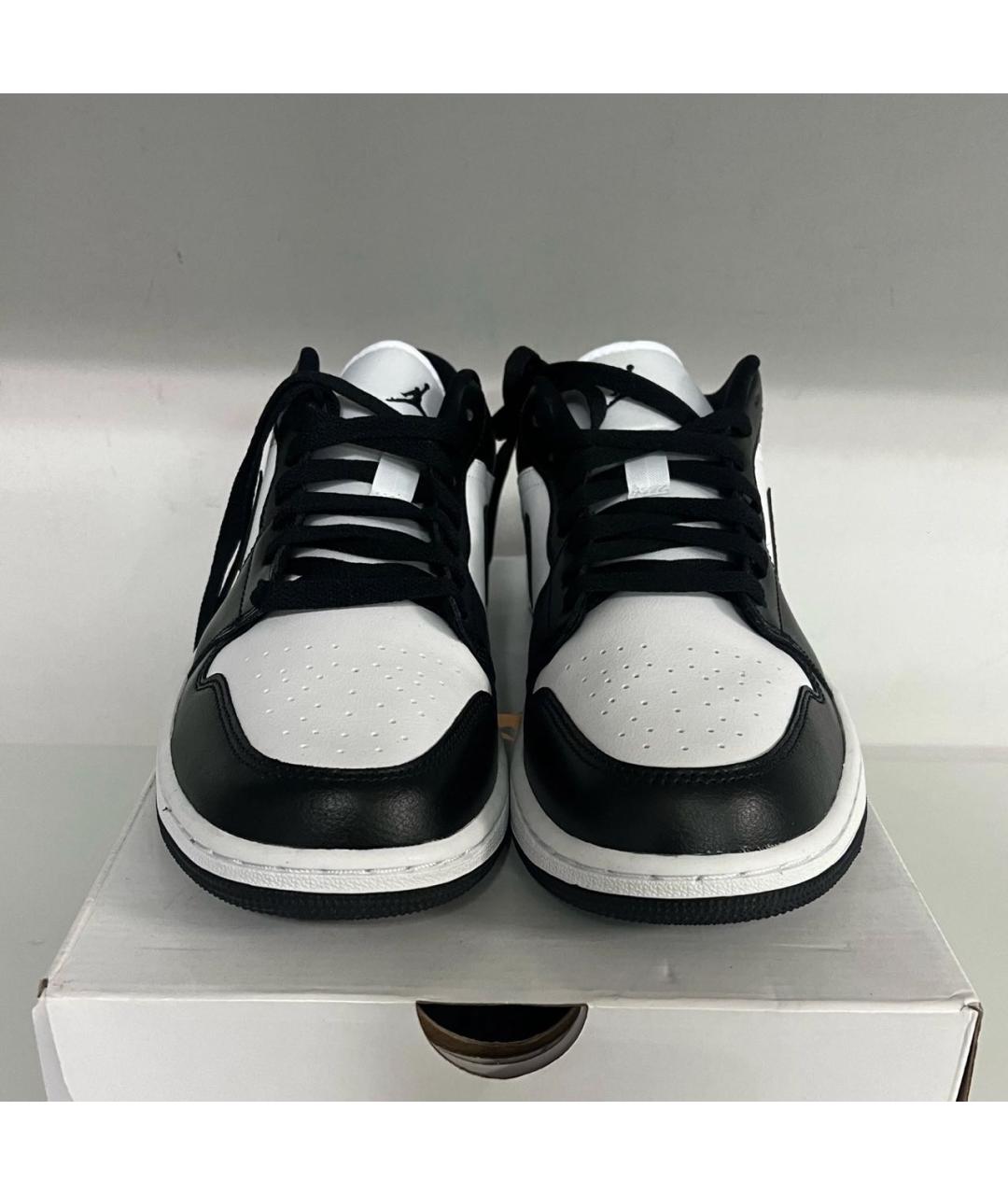 JORDAN Черные низкие кроссовки / кеды из искусственной кожи, фото 3