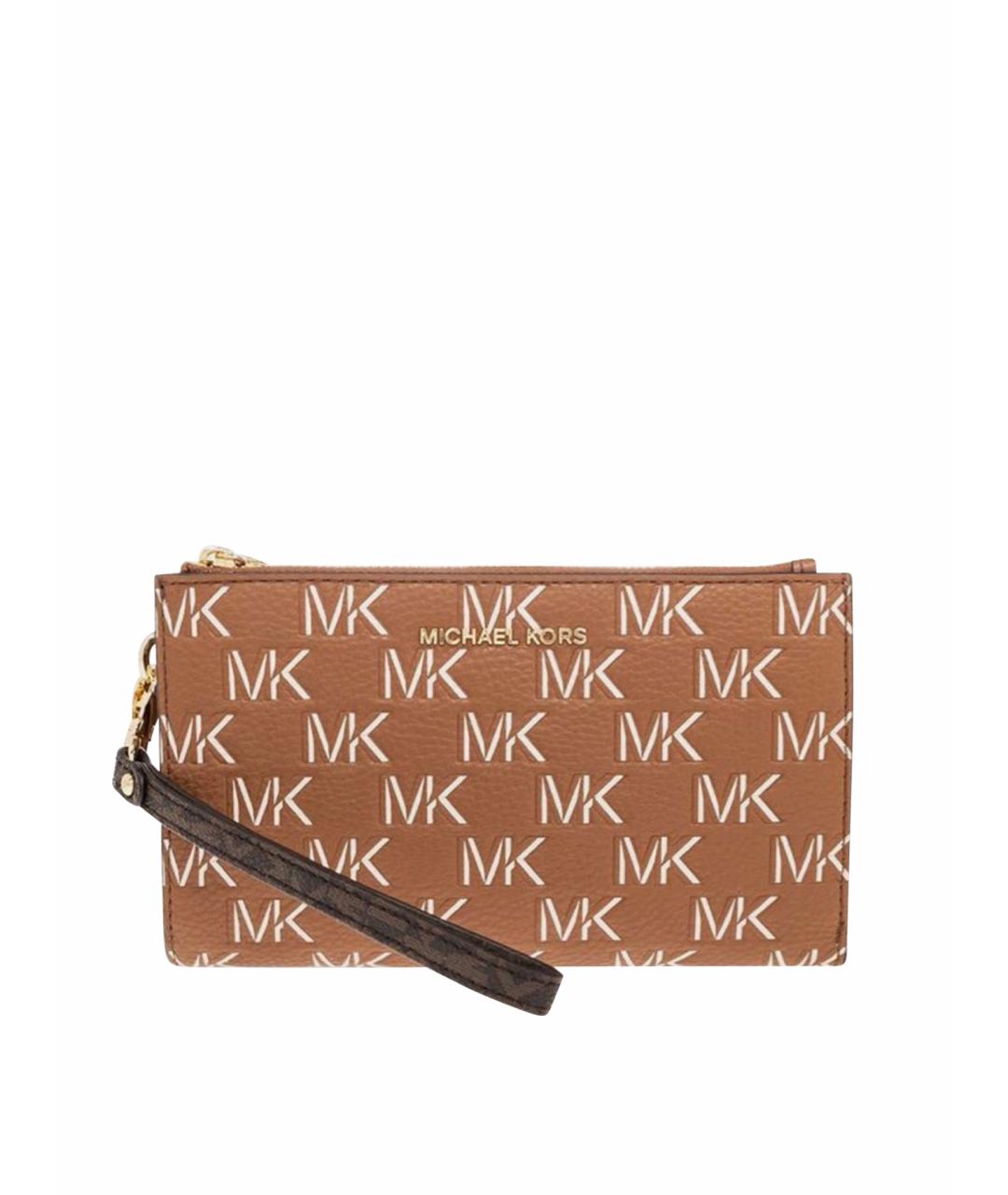 MICHAEL KORS Коричневый кожаный кошелек, фото 1