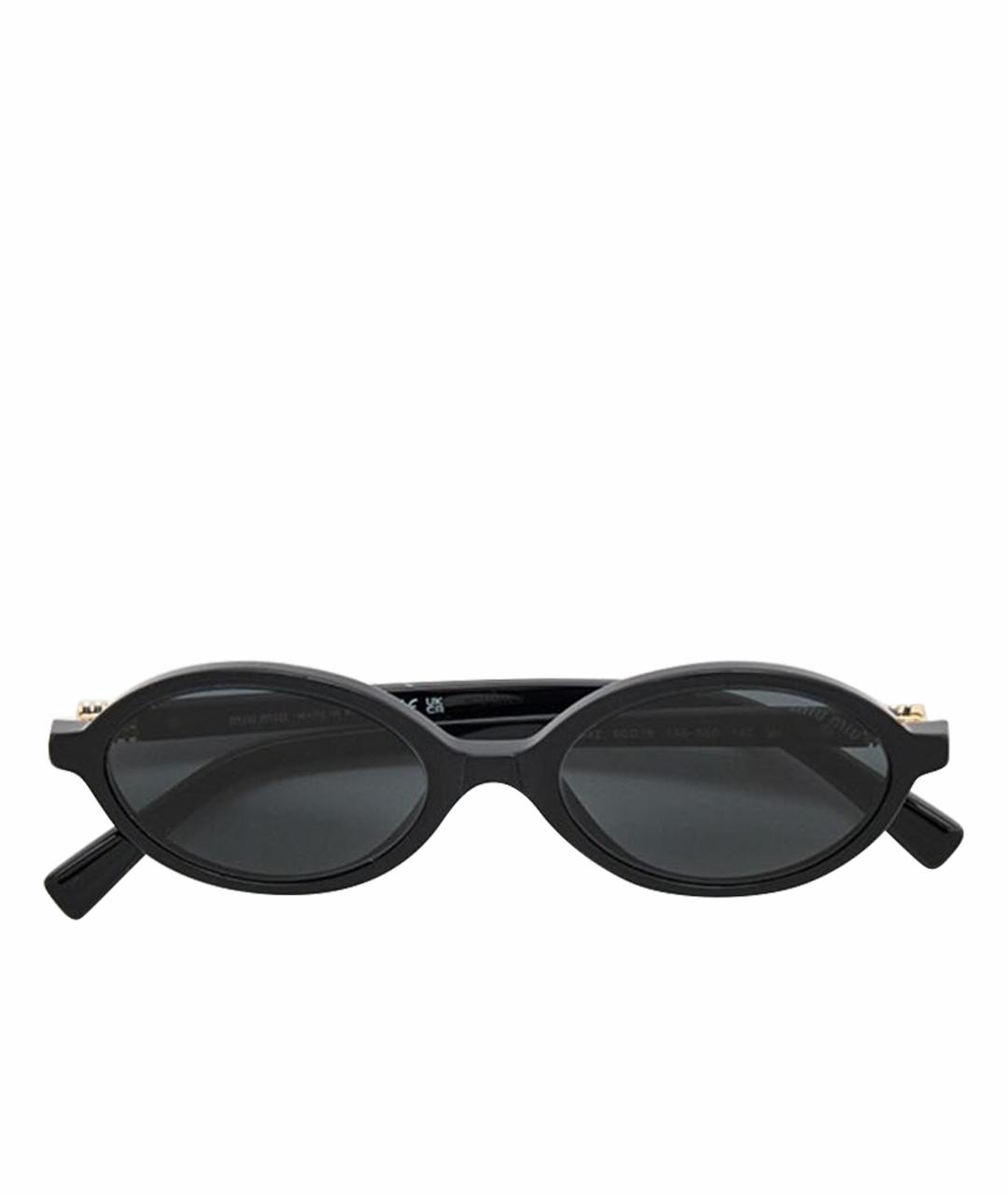 MIU MIU Черные пластиковые солнцезащитные очки, фото 1