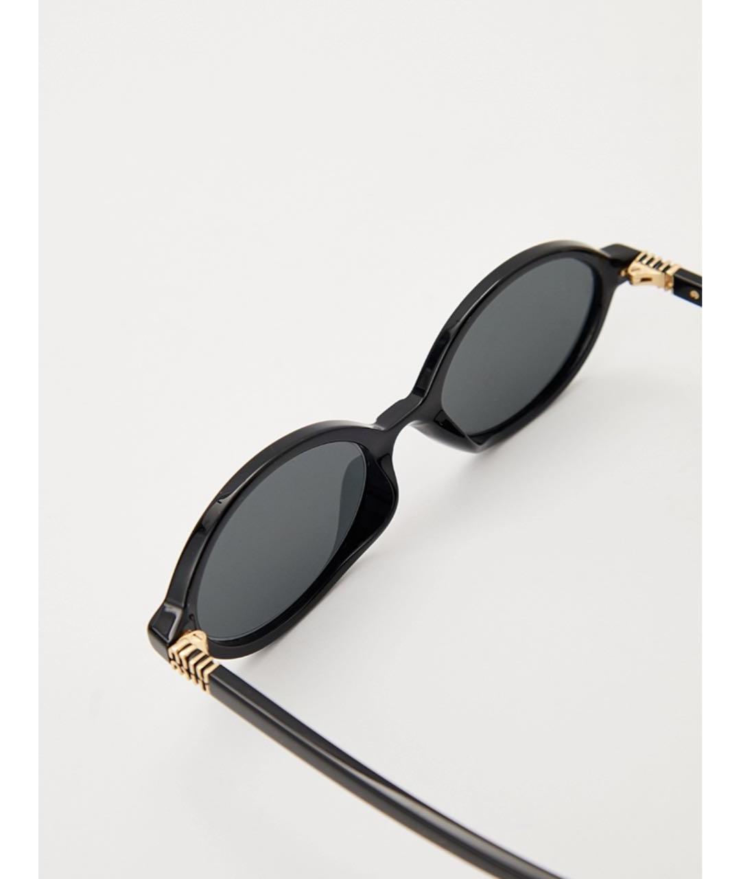 MIU MIU Черные пластиковые солнцезащитные очки, фото 3
