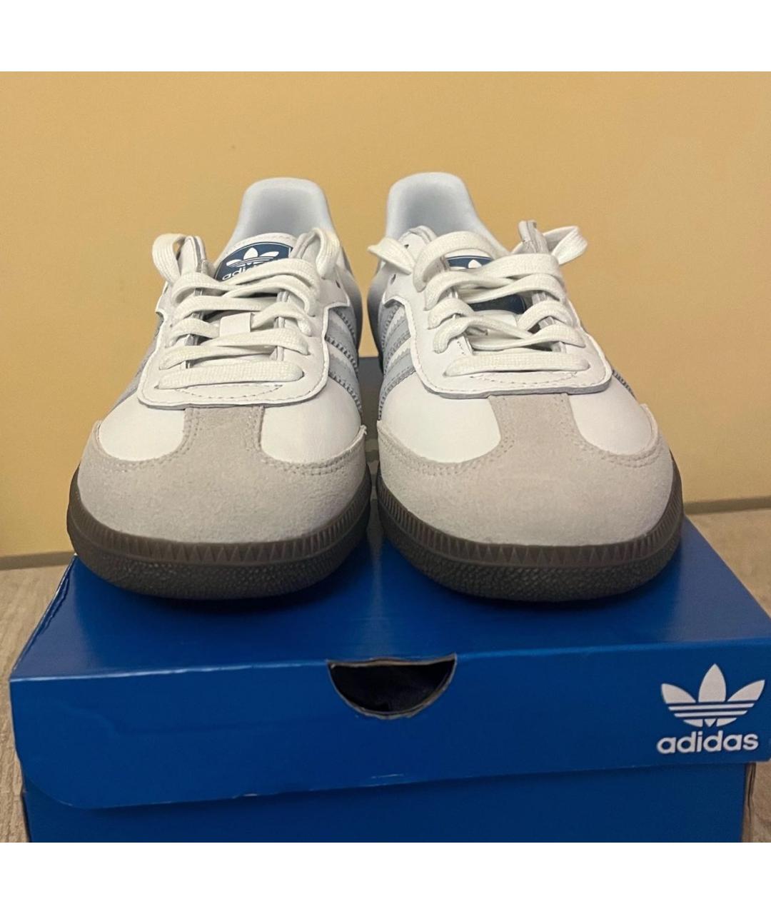 ADIDAS Белые кожаные кроссовки, фото 3