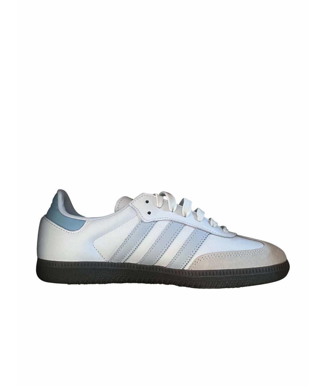ADIDAS Белые кожаные кроссовки, фото 2