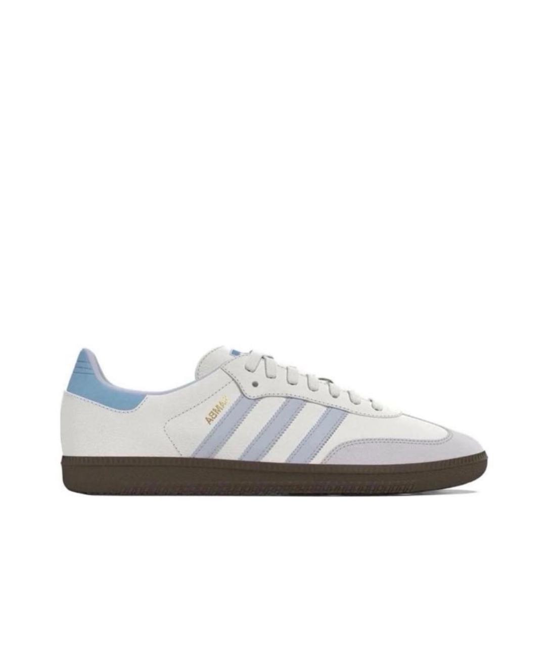ADIDAS Белые кожаные кроссовки, фото 1