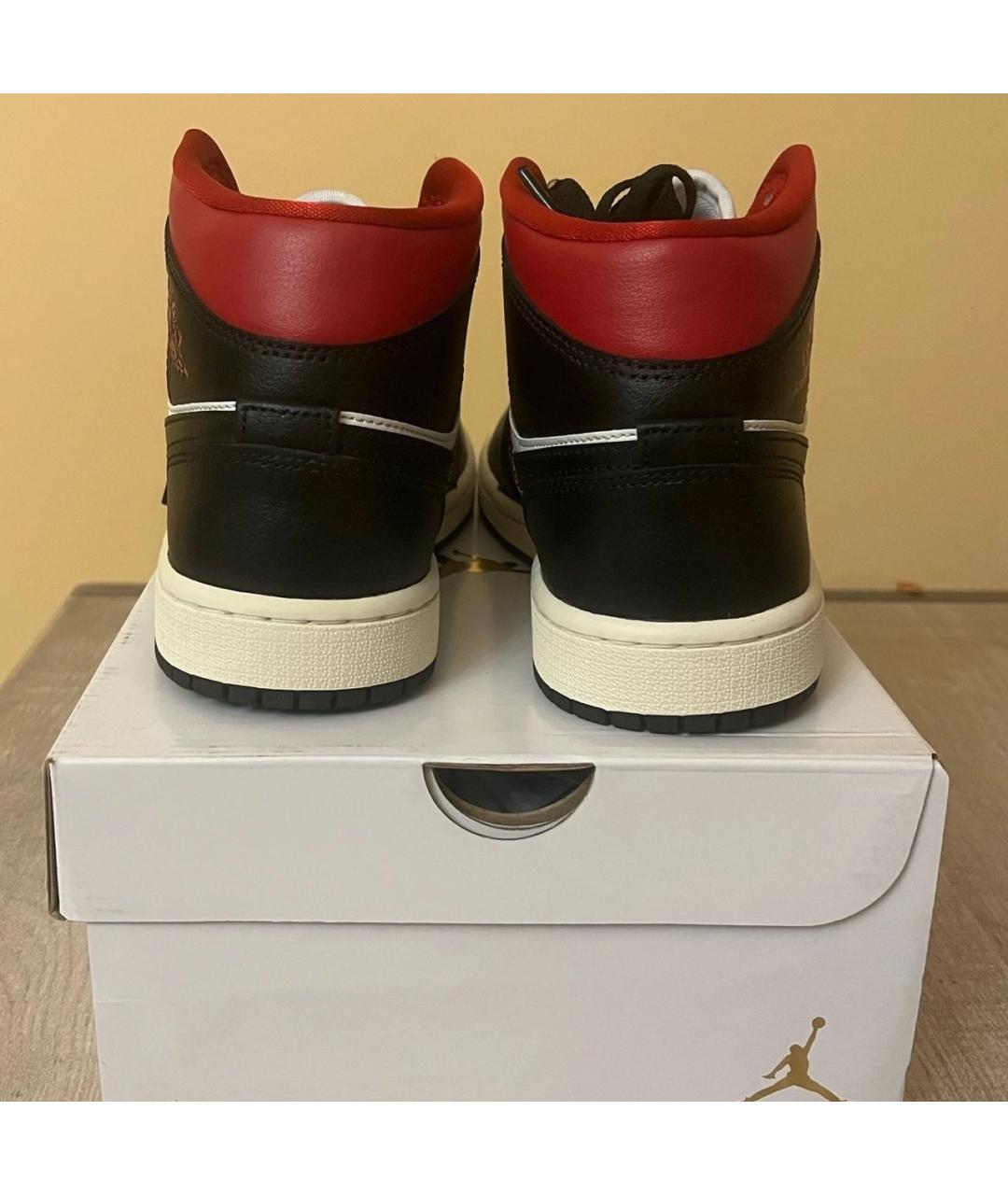 JORDAN Черные кроссовки из искусственной кожи, фото 4